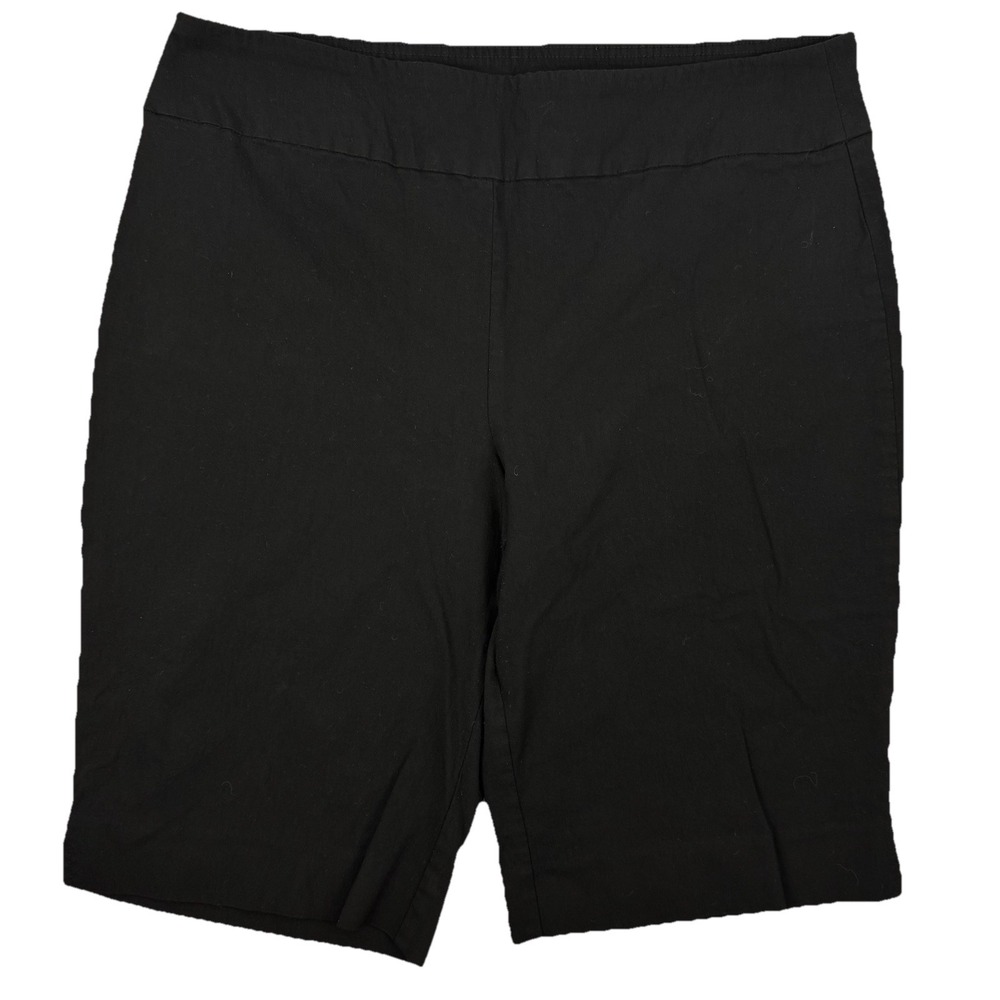 RUBY RD. Womens Pullon Stretch Black‎ 11" Shorts - Size 16